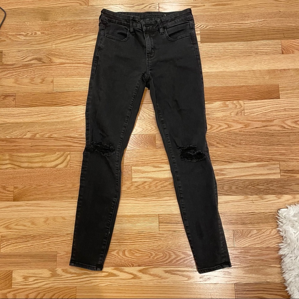 AE black skinny jeans